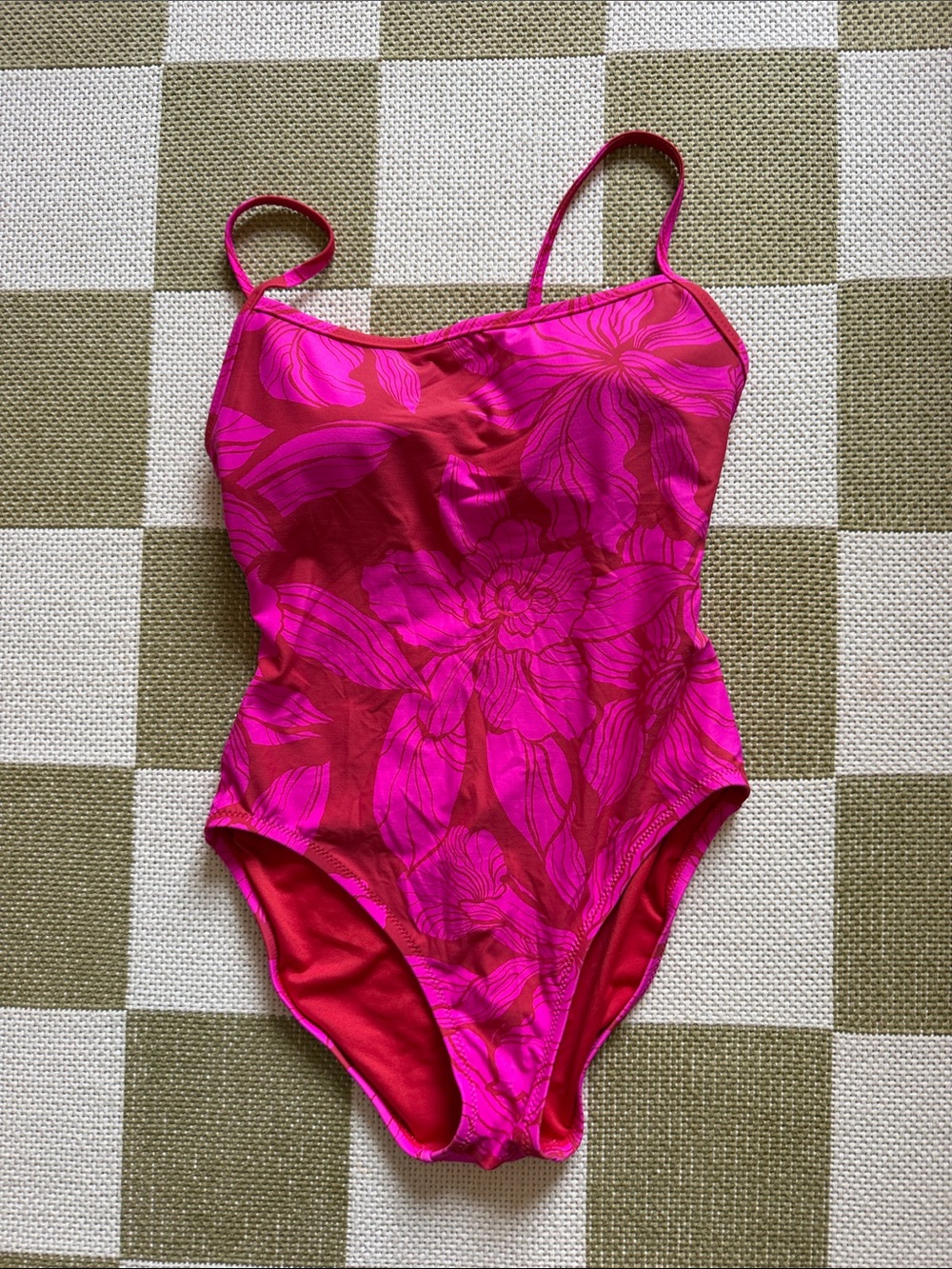 Women's GAP Pink Floral One-Piece Swimsuit